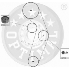 SK-1021 OPTIMAL Комплект ремня грм