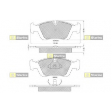 BD S153 STARLINE Комплект тормозных колодок, дисковый тормоз