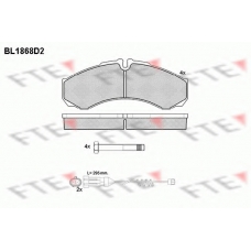 BL1868D2 FTE Комплект тормозных колодок, дисковый тормоз