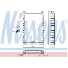 70527 NISSENS Теплообменник, отопление салона