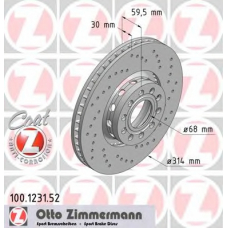 100.1231.52 ZIMMERMANN Тормозной диск