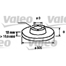 186740 VALEO Тормозной диск