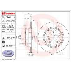 09.B268.11 BREMBO Тормозной диск