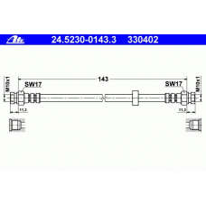 24.5230-0143.3 ATE Тормозной шланг