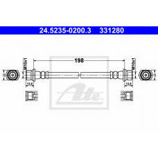 24.5235-0200.3 ATE Тормозной шланг