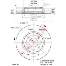 628.2025 VILLAR Тормозной диск