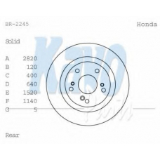 BR-2245 KAVO PARTS Тормозной диск