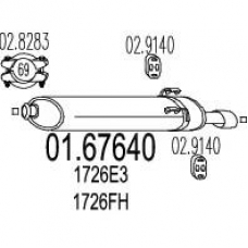 01.67640 MTS Глушитель выхлопных газов конечный