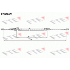 FBS02078 FTE Трос, стояночная тормозная система