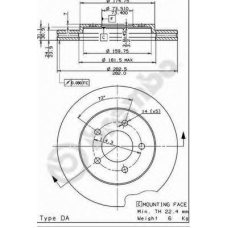 BS 8316 BRECO Тормозной диск