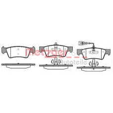 1187.01 METZGER Комплект тормозных колодок, дисковый тормоз