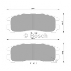 0 986 505 397 BOSCH Комплект тормозных колодок, дисковый тормоз