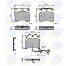 CBP11636 COMLINE Комплект тормозных колодок, дисковый тормоз