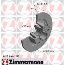 470.2443.00 ZIMMERMANN Тормозной диск