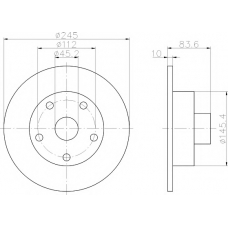 8DD 355 104-231 HELLA PAGID Тормозной диск