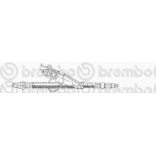 T 24 026 BREMBO Тормозной шланг