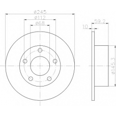 8DD 355 100-521 HELLA Тормозной диск