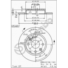 08.7378.10 BREMBO Тормозной диск