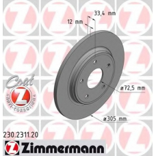 230.2311.20 ZIMMERMANN Тормозной диск