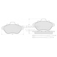FB211188 FLENNOR Комплект тормозных колодок, дисковый тормоз