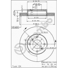 09.5022.10 BREMBO Тормозной диск