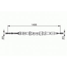 1 987 482 103 BOSCH Трос, стояночная тормозная система