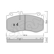 822-827-0 CIFAM Комплект тормозных колодок, дисковый тормоз