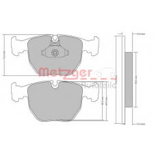 1170238 METZGER Комплект тормозных колодок, дисковый тормоз