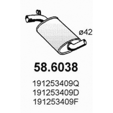 58.6038 ASSO Средний глушитель выхлопных газов