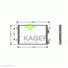 94-5396 KAGER Конденсатор, кондиционер