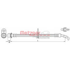 4110376 METZGER Тормозной шланг