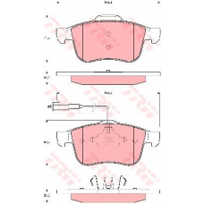 GDB1647 TRW Комплект тормозных колодок, дисковый тормоз