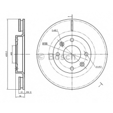 0 986 BB4 300 BOSCH Тормозной диск