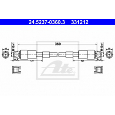 24.5237-0360.3 ATE Тормозной шланг