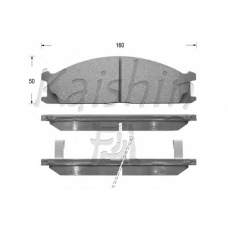 D1063 KAISHIN Комплект тормозных колодок, дисковый тормоз