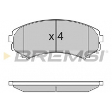 BP3001 BREMSI Комплект тормозных колодок, дисковый тормоз