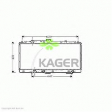 31-2019 KAGER Радиатор, охлаждение двигателя