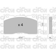 822-288-1 CIFAM Комплект тормозных колодок, дисковый тормоз