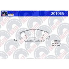201065 GALFER Комплект тормозных колодок, дисковый тормоз