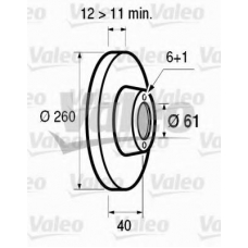 186258 VALEO Тормозной диск