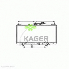 31-0495 KAGER Радиатор, охлаждение двигателя