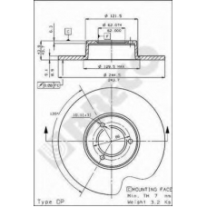 BS 7317 BRECO Тормозной диск