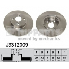 J3312009 NIPPARTS Тормозной диск