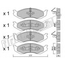 227.0 fri.tech. Комплект тормозных колодок, дисковый тормоз