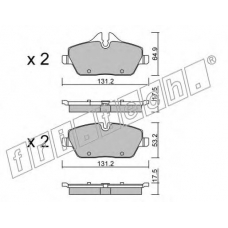 680.0 fri.tech. Комплект тормозных колодок, дисковый тормоз