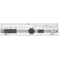 BBH7808 BORG & BECK Тормозной шланг