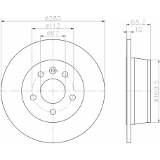 8DD 355 104-541 HELLA PAGID Тормозной диск