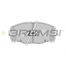 BP2378 BREMSI Комплект тормозных колодок, дисковый тормоз