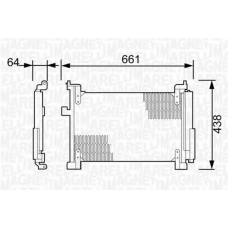 350203498000 MAGNETI MARELLI Конденсатор, кондиционер