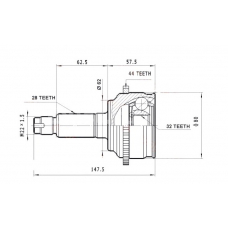 G13052PC Japan Cars ШРУС